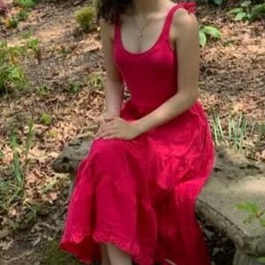 Elegant Red Sleeveless Dress